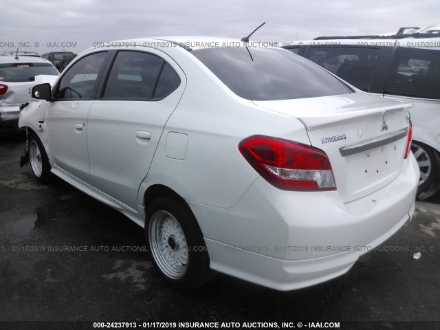 ML32F3FJ4HH003556 - 2017 MITSUBISHI MIRAGE G4 ES Ақ фото 3