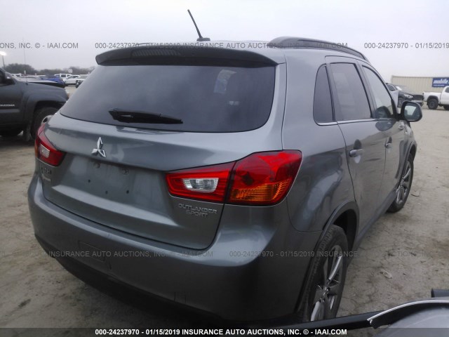 4A4AP5AU0DE025173 - 2013 MITSUBISHI OUTLANDER SPORT LE GRAY photo 4