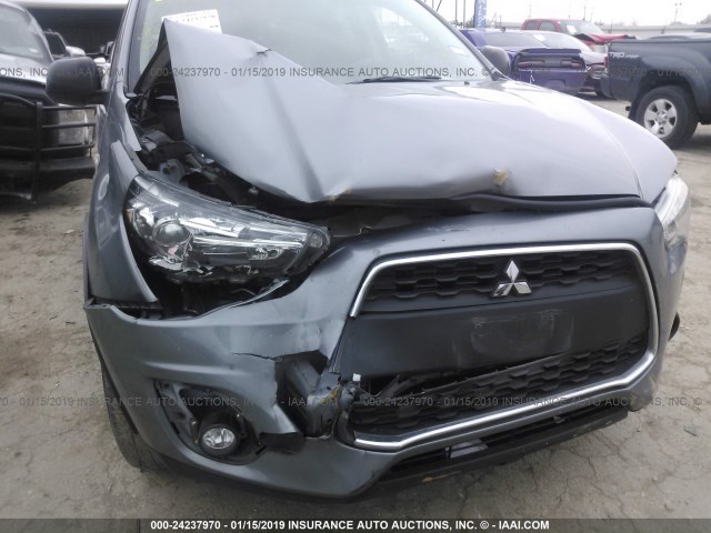 4A4AP5AU0DE025173 - 2013 MITSUBISHI OUTLANDER SPORT LE GRAY photo 6