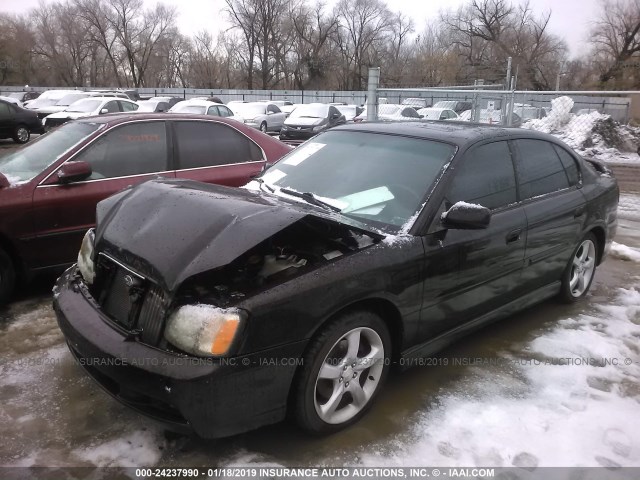 4S3BE646135200193 - 2003 SUBARU LEGACY GT BLACK photo 2