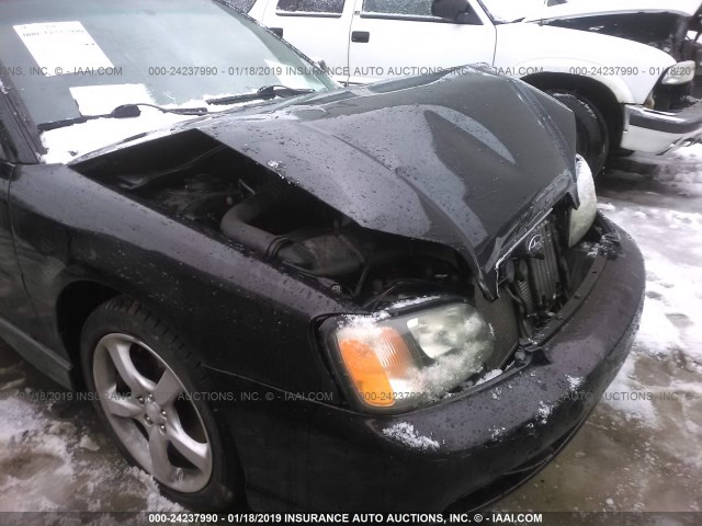 4S3BE646135200193 - 2003 SUBARU LEGACY GT BLACK photo 6