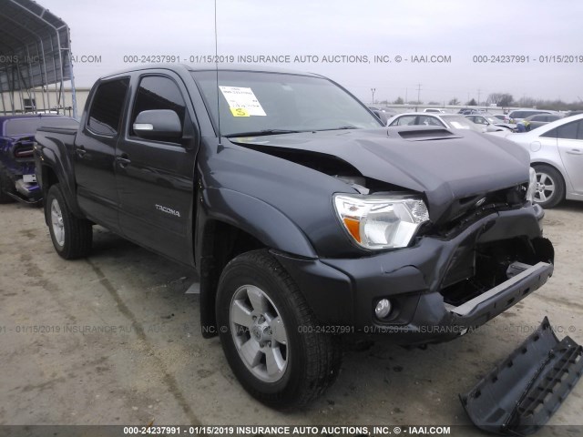 3TMJU4GN1FM174697 - 2015 TOYOTA TACOMA DOUBLE CAB PRERUNNER GRAY photo 1
