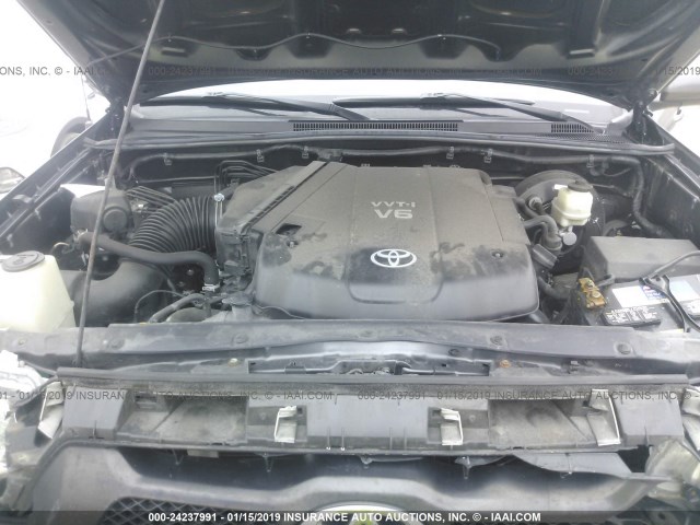 3TMJU4GN1FM174697 - 2015 TOYOTA TACOMA DOUBLE CAB PRERUNNER GRAY photo 10