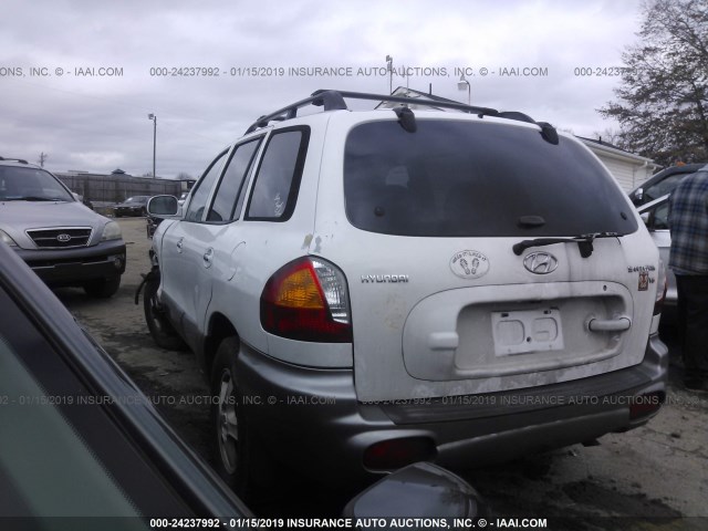 KM8SC13D82U189041 - 2002 HYUNDAI SANTA FE GLS/LX WHITE photo 3