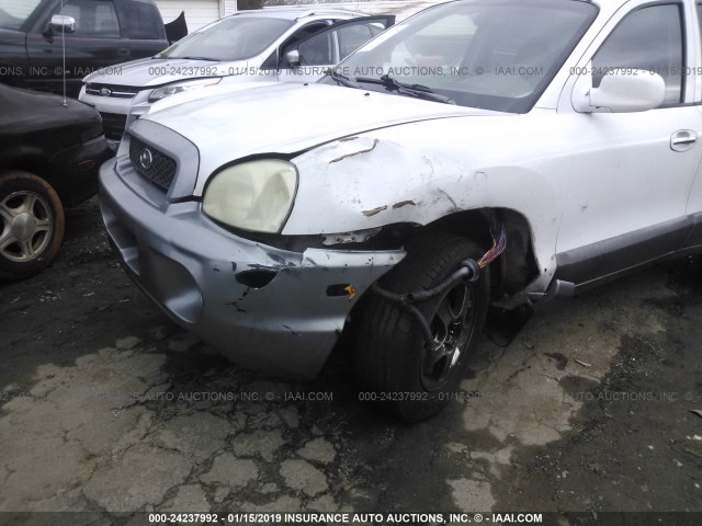 KM8SC13D82U189041 - 2002 HYUNDAI SANTA FE GLS/LX WHITE photo 6