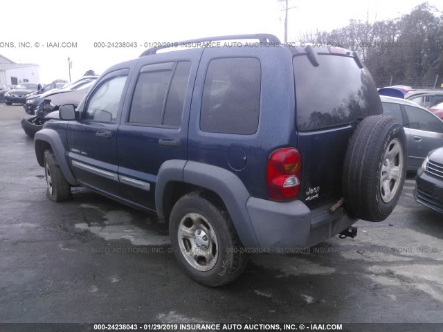 1J4GL48K33W527710 - 2003 JEEP LIBERTY SPORT/FREEDOM BLUE photo 3