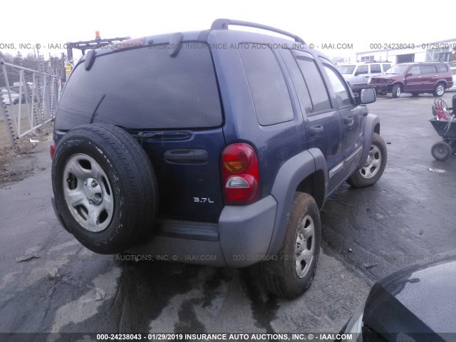 1J4GL48K33W527710 - 2003 JEEP LIBERTY SPORT/FREEDOM BLUE photo 4