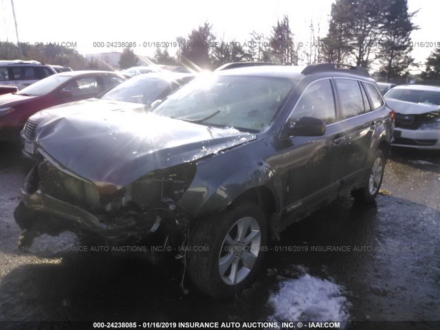 4S4BRBAC0E3285139 - 2014 SUBARU OUTBACK 2.5I GRAY photo 2