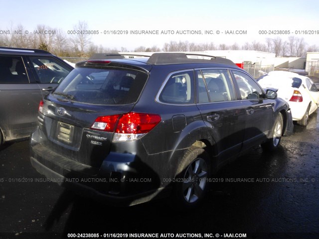 4S4BRBAC0E3285139 - 2014 SUBARU OUTBACK 2.5I GRAY photo 4