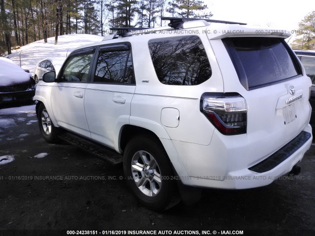 JTEBU5JR0E5154043 - 2014 TOYOTA 4RUNNER SR5/LIMITED/TRAIL WHITE photo 3