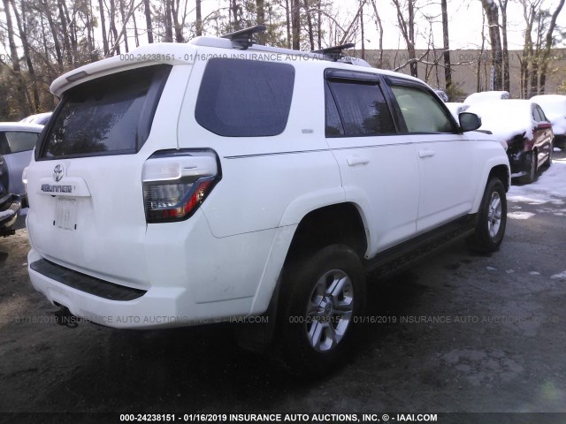 JTEBU5JR0E5154043 - 2014 TOYOTA 4RUNNER SR5/LIMITED/TRAIL WHITE photo 4