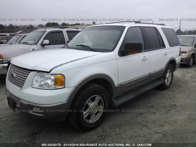 1FMFU17L43LB07474 - 2003 FORD EXPEDITION EDDIE BAUER WHITE photo 2