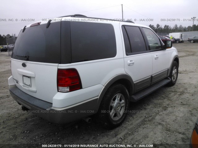 1FMFU17L43LB07474 - 2003 FORD EXPEDITION EDDIE BAUER WHITE photo 4