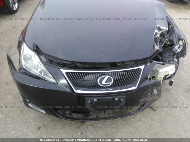 JTHBK262172048790 - 2007 LEXUS IS 250 BLACK photo 6