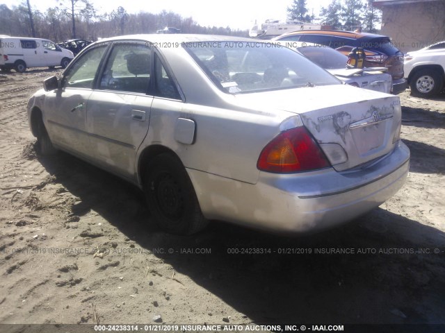 4T1BF28B21U189913 - 2001 TOYOTA AVALON XL/XLS SILVER photo 3