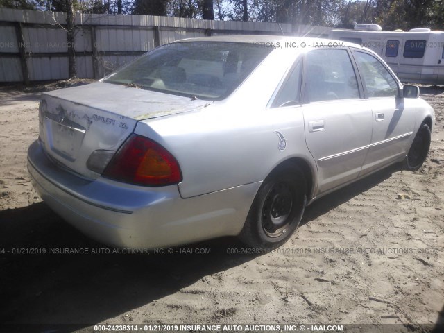 4T1BF28B21U189913 - 2001 TOYOTA AVALON XL/XLS SILVER photo 4