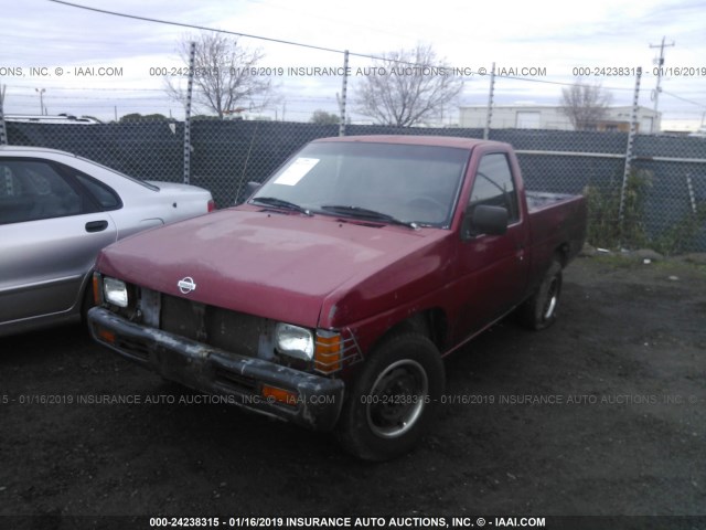 1N6SD11SXPC336425 - 1993 NISSAN TRUCK SHORT WHEELBASE RED photo 2