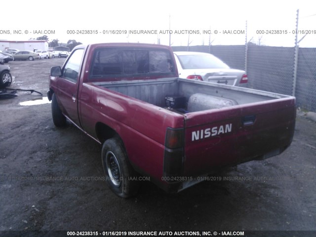 1N6SD11SXPC336425 - 1993 NISSAN TRUCK SHORT WHEELBASE RED photo 3