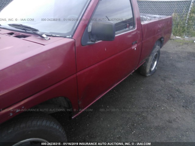 1N6SD11SXPC336425 - 1993 NISSAN TRUCK SHORT WHEELBASE RED photo 6