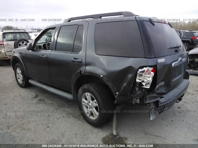 1FMEU6DE1AUA70065 - 2010 FORD EXPLORER XLT GRAY photo 3