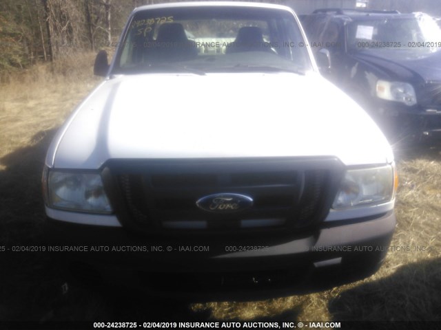 1FTYR10D38PA76199 - 2008 FORD RANGER WHITE photo 6