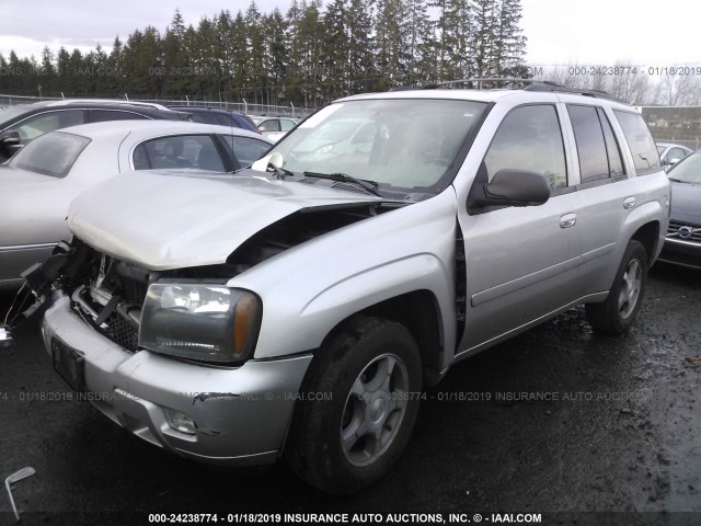 1GNDT13S672178528 - 2007 CHEVROLET TRAILBLAZER LS/LT SILVER photo 2