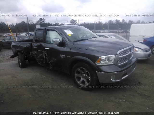 1C6RR7JT6JS139755 - 2018 RAM 1500 LARAMIE GRAY photo 1