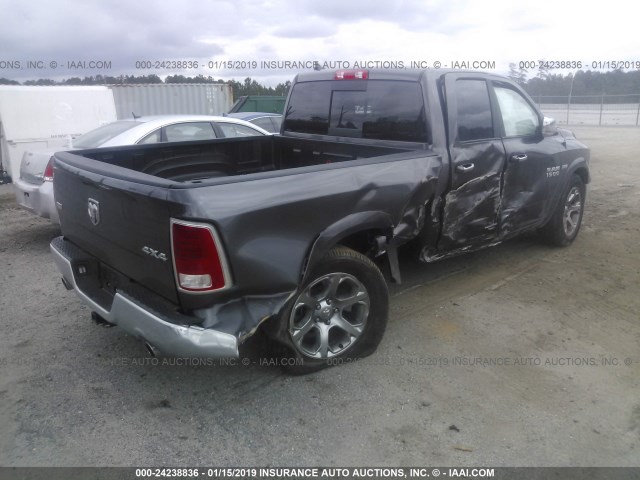 1C6RR7JT6JS139755 - 2018 RAM 1500 LARAMIE GRAY photo 4