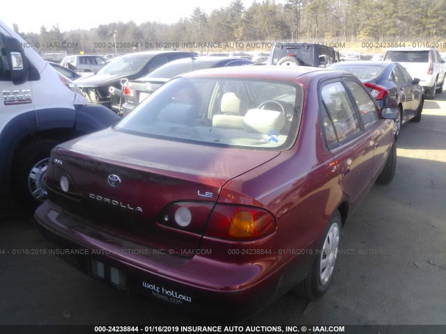 2T1BR12E42C530090 - 2002 TOYOTA COROLLA CE/LE/S RED photo 4