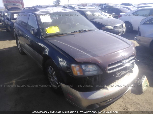 4S3BH665917661302 - 2001 SUBARU LEGACY OUTBACK BLUE photo 1