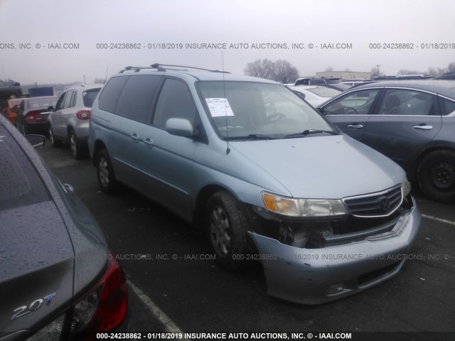 5FNRL18014B062720 - 2004 HONDA ODYSSEY EXL Light Blue photo 1