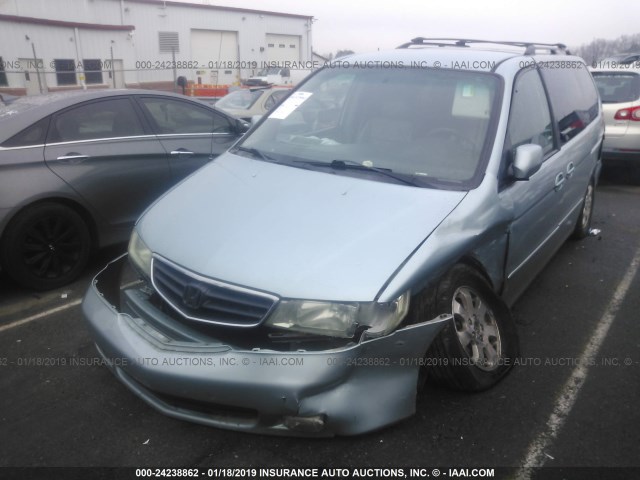 5FNRL18014B062720 - 2004 HONDA ODYSSEY EXL Light Blue photo 6