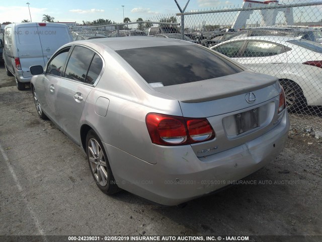 JTHBH96S765009867 - 2006 LEXUS GS GENERATION 200 300 SILVER photo 3