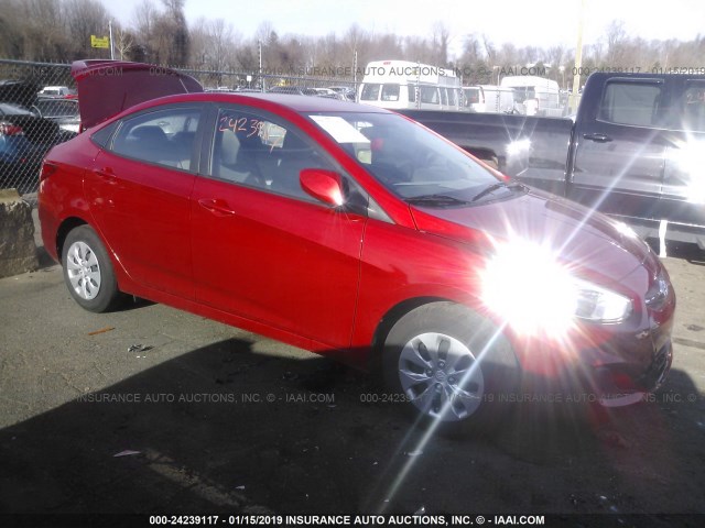 KMHCT4AEXHU394466 - 2017 HYUNDAI ACCENT SE RED photo 1