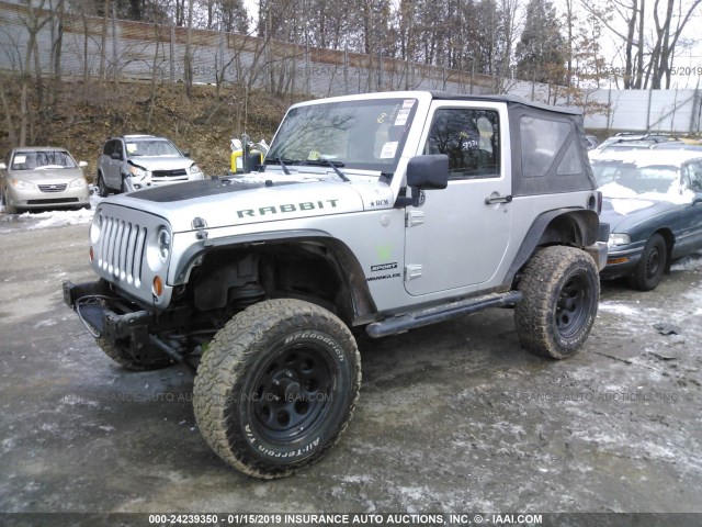 1J4AA2D15AL173202 - 2010 JEEP WRANGLER SPORT SILVER photo 2