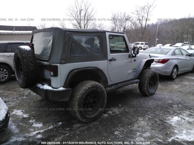 1J4AA2D15AL173202 - 2010 JEEP WRANGLER SPORT SILVER photo 4