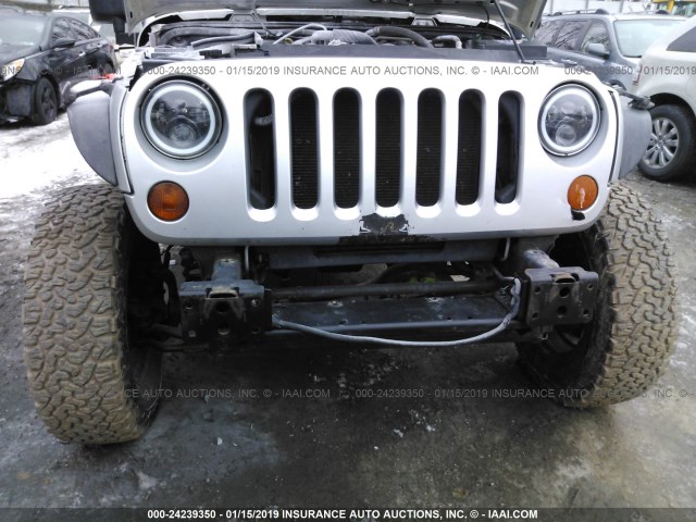 1J4AA2D15AL173202 - 2010 JEEP WRANGLER SPORT SILVER photo 6