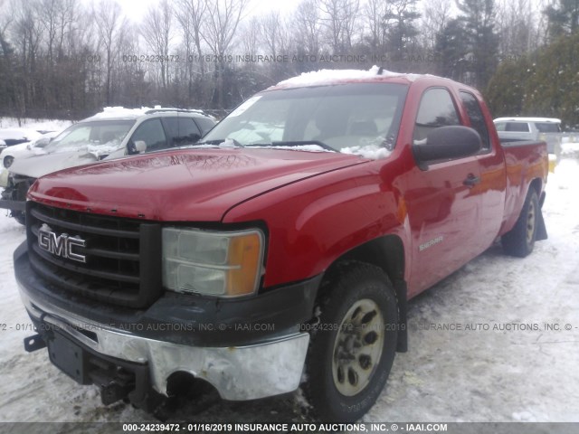 1GTEK19C89Z292699 - 2009 GMC SIERRA K1500 RED photo 2