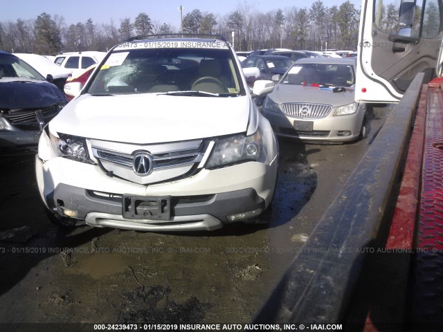 2HNYD28449H527679 - 2009 ACURA MDX TECHNOLOGY WHITE photo 2