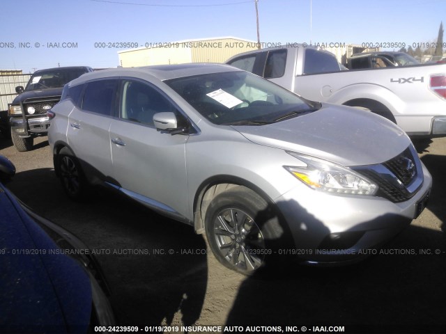 5N1AZ2MG8GN157202 - 2016 NISSAN MURANO S/SL/SV/PLATINUM SILVER photo 1