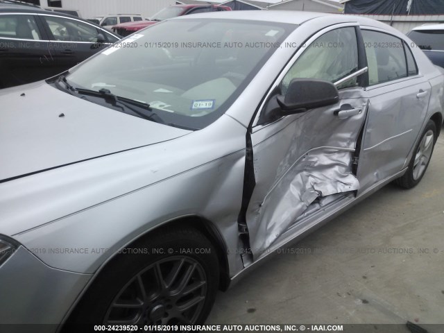 1G1ZB5EB2AF233961 - 2010 CHEVROLET MALIBU LS SILVER photo 6