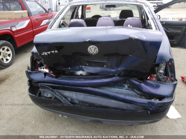 3VWSK69M03M169879 - 2003 VOLKSWAGEN JETTA GLS BLUE photo 6