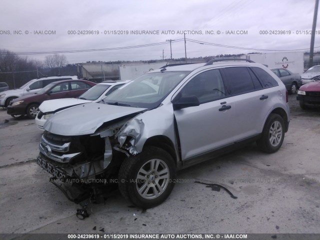 2FMDK3GCXBBB25730 - 2011 FORD EDGE SE SILVER photo 2