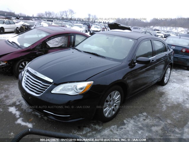 1C3CCBAB1EN141805 - 2014 CHRYSLER 200 LX BLACK photo 2