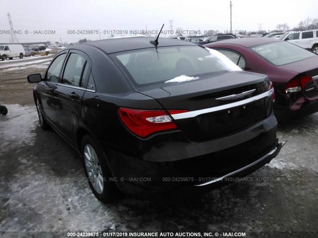 1C3CCBAB1EN141805 - 2014 CHRYSLER 200 LX BLACK photo 3