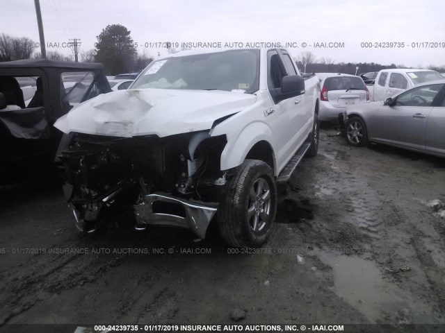 1FTFX1E57JFA69783 - 2018 FORD F150 SUPER CAB WHITE photo 2