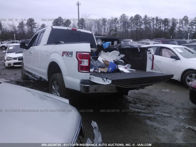 1FTFX1E57JFA69783 - 2018 FORD F150 SUPER CAB WHITE photo 3