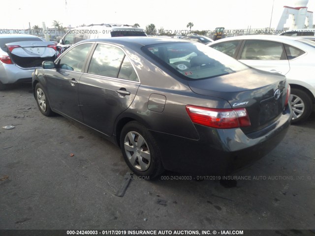 4T1BE46K38U195585 - 2008 TOYOTA CAMRY CE/LE/XLE/SE GRAY photo 3