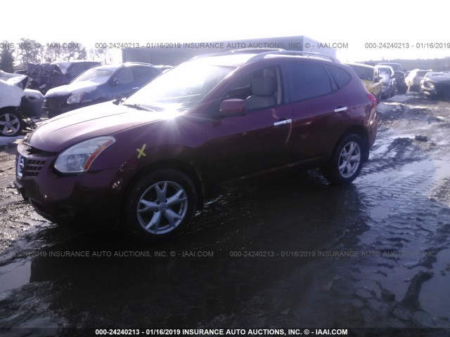 JN8AS5MV7AW114713 - 2010 NISSAN ROGUE S/SL/KROM BURGUNDY photo 2