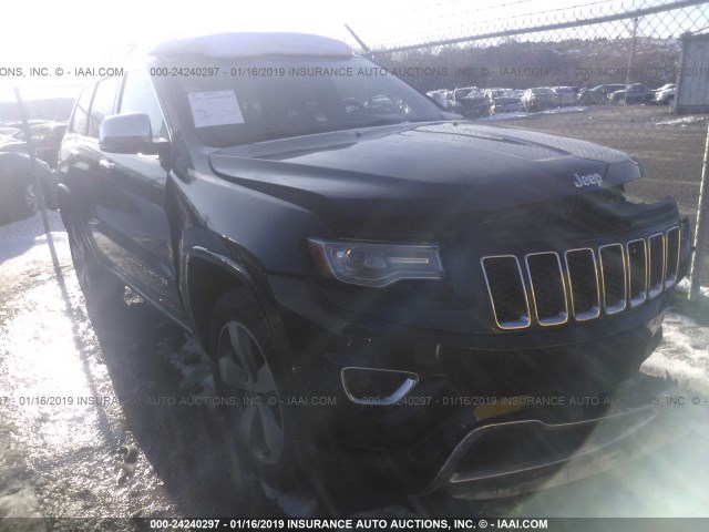 1C4RJFCT1EC221058 - 2014 JEEP GRAND CHEROKEE OVERLAND BLACK photo 1